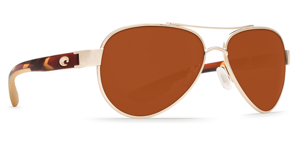 Costa Del Mar Loreto Rose Gold / Blue Mirror 580P Sunglasses