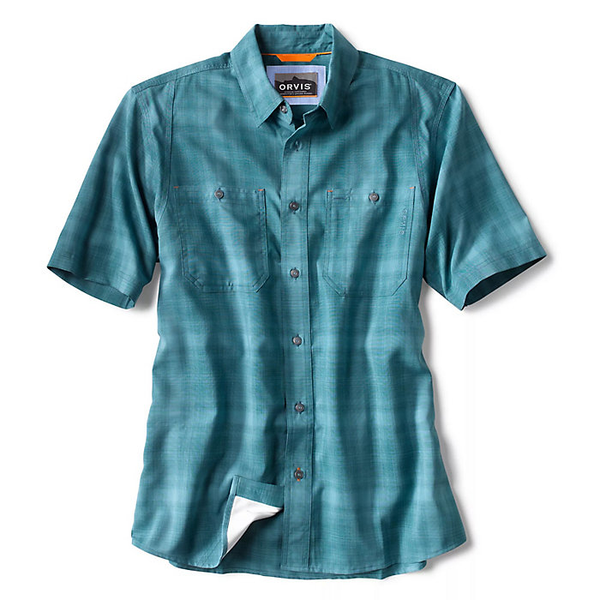 Orvis LS Tech Chambray Work Shirt / Plaid Lake Blue - Andy Thornal