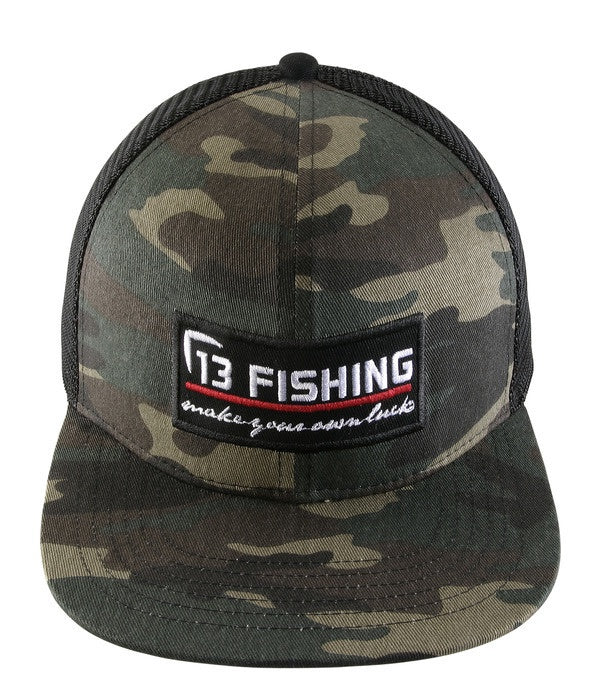 13 Fishing Brochacho Camo Trucker Snapback Hat