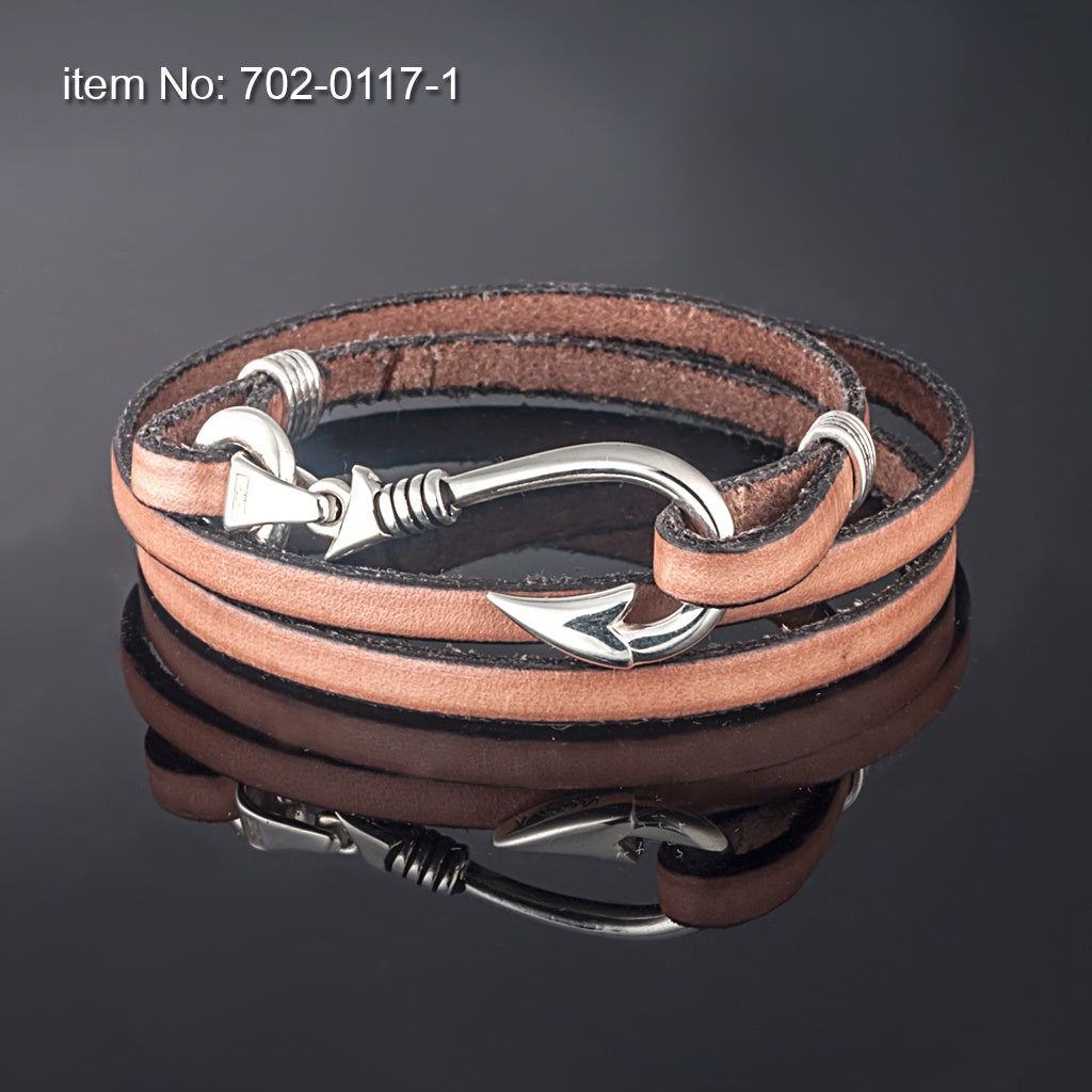 Men's Triple Leather Wrap Bracelet
