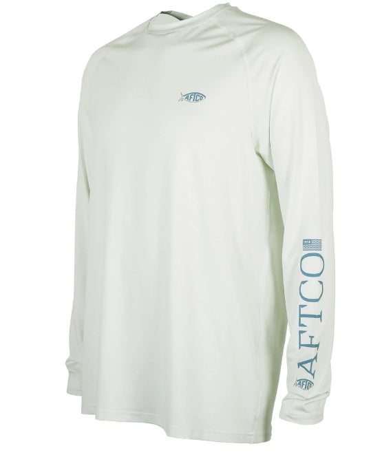 AFTCO T Shirt Mens Medium Grey Short Sleeve American Fishing