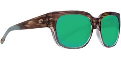 Costa Del Mar Womens Jade/Green Mirrored Polarized Square