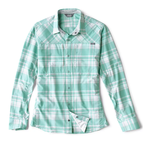 Orvis LS Tech Chambray Work Shirt / Plaid Lake Blue - Andy Thornal