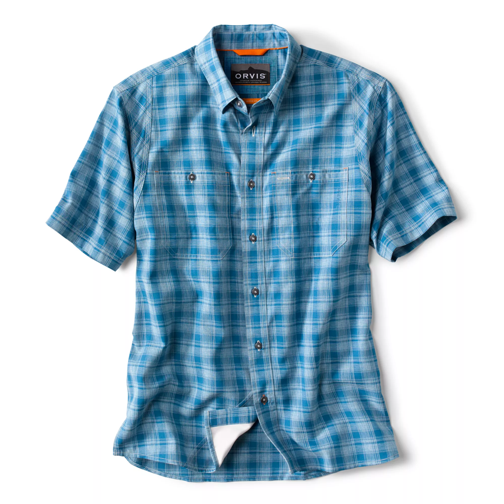 Orvis Tech Chambray Short-Sleeved Work Shirt Lake Blue / M