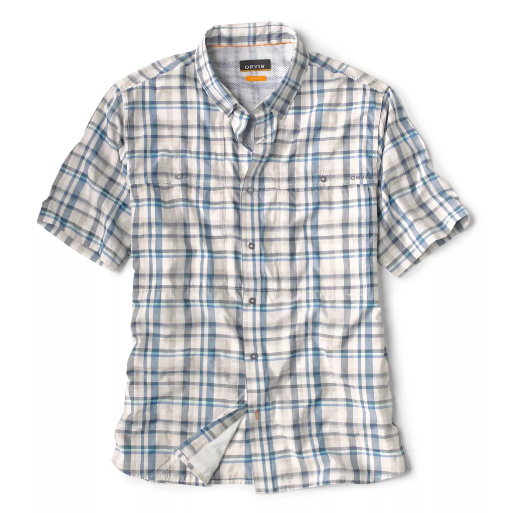 Orvis Men's SS Open Air Caster Shirt Plaid / Lake Blue - M
