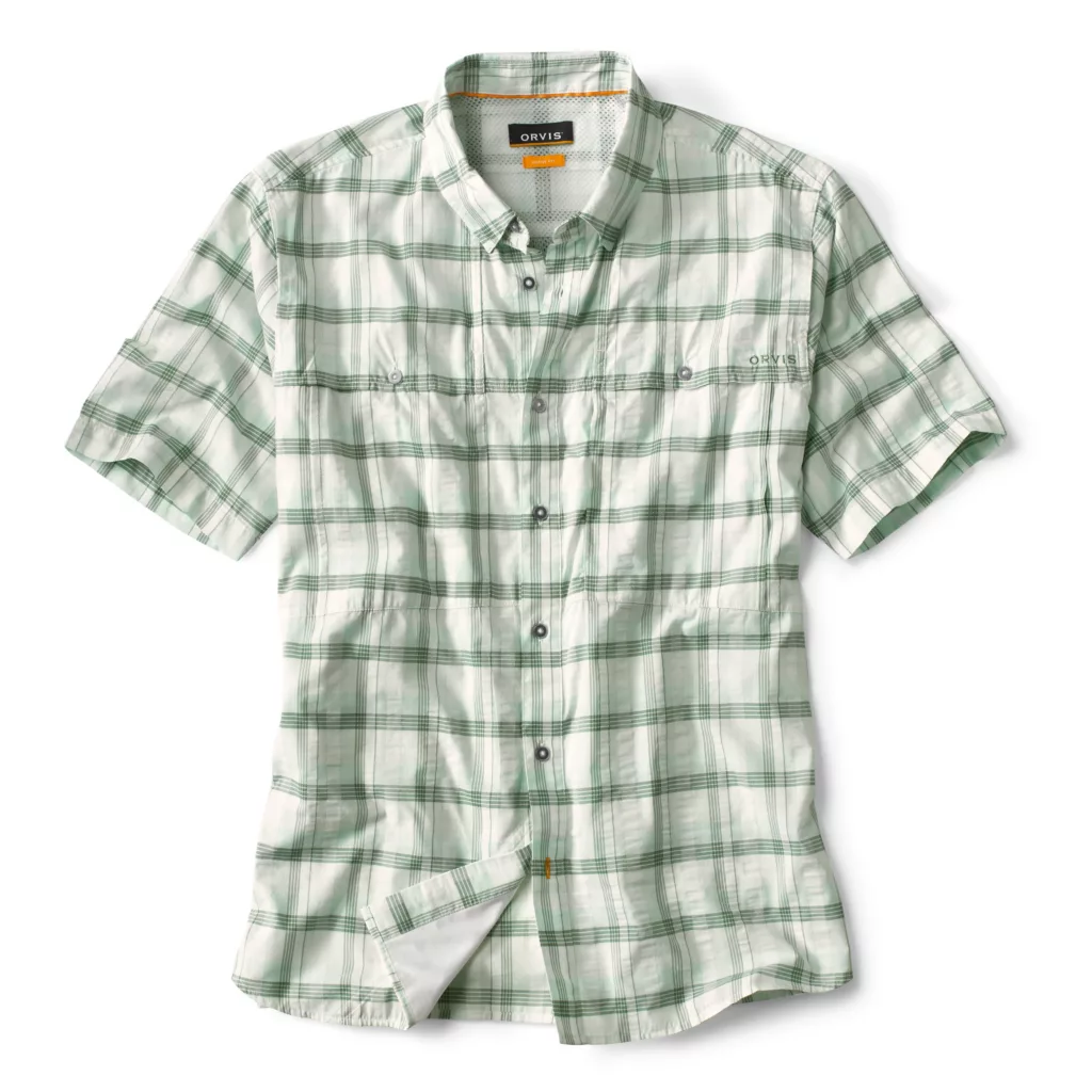 Orvis Men's SS Open Air Plaid Caster Shirt / Fiddlehead