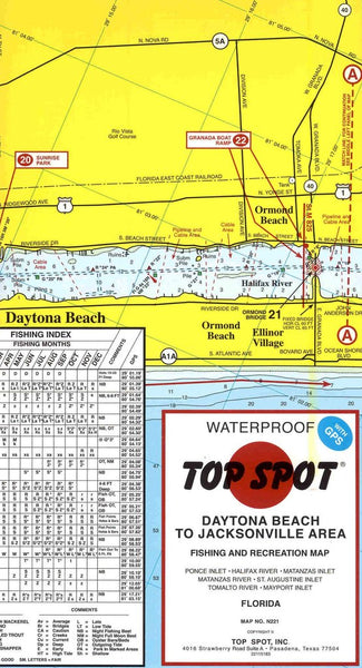 Top Spot - Upper Keys Area Florida Bay Area Fishing and Diving Recreation  Map #N207