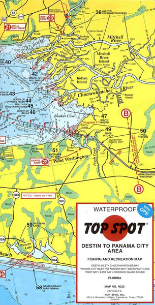 Top Spot - Fishing Map N215, Stuart to South Fort Pierce and St.Lucie -  Andy Thornal Company